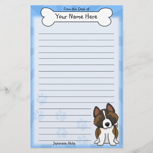 Papelería Efectos de escritorio de Akita del japonés de (Anverso)