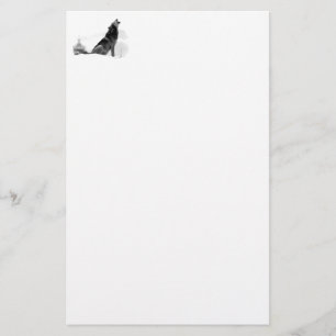Papelería Efectos de escritorio de Alaska del lobo de madera