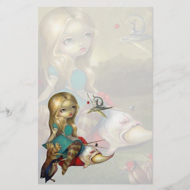 Papelería Efectos de escritorio de "Alicia y de los pájaros (Anverso)