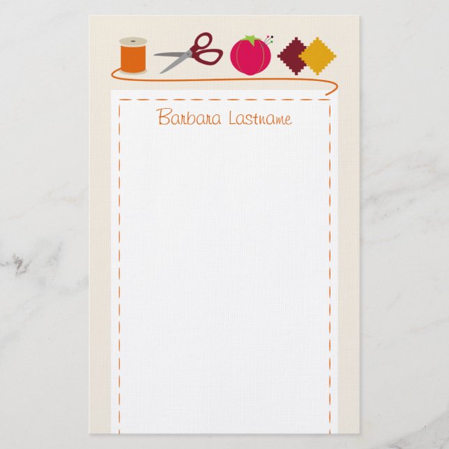 Papelería Efectos de escritorio de costura (Anverso)