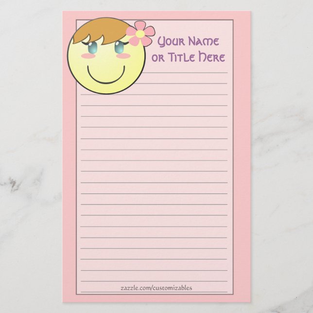 Papelería Efectos de escritorio de Girlie (Anverso)