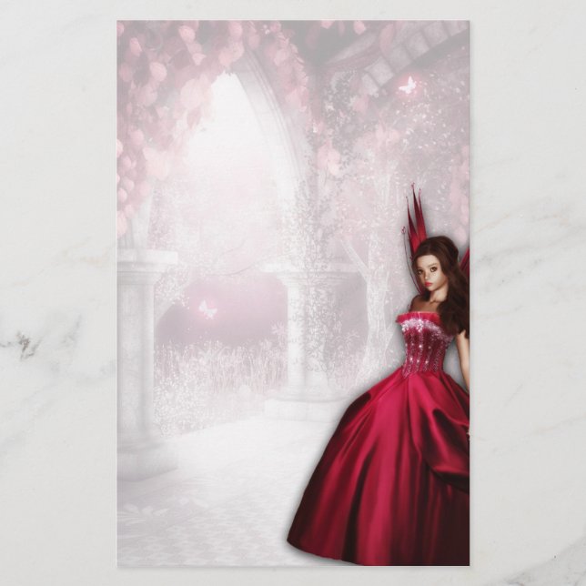 Papelería Efectos de escritorio de hadas de rubíes (Anverso)