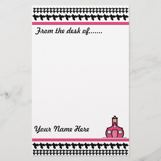 Papelería Efectos de escritorio de Houndstooth (Anverso)