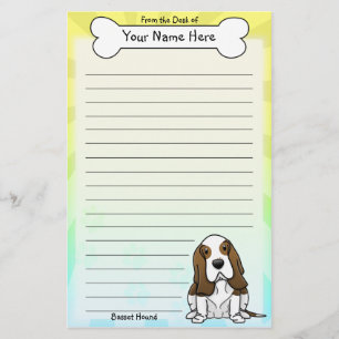 Papelería Efectos de escritorio de Kawaii Basset Hound