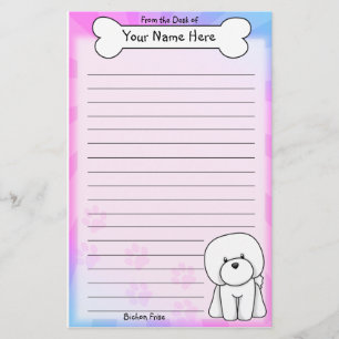Papelería Efectos de escritorio de Kawaii Bichon Frise