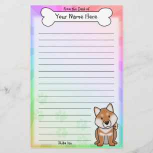 Papelería Efectos de escritorio de Kawaii Shiba Inu