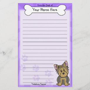 Papelería Efectos de escritorio de Kawaii Yorkshire Terrier
