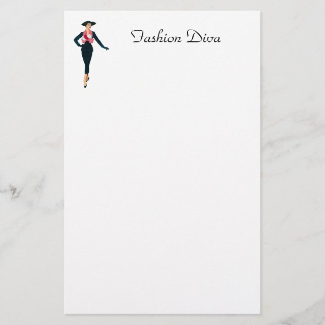 Papelería Efectos de escritorio de la diva de la moda del (Anverso)
