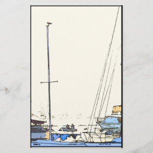 Papelería Efectos de escritorio de la escena de los barcos