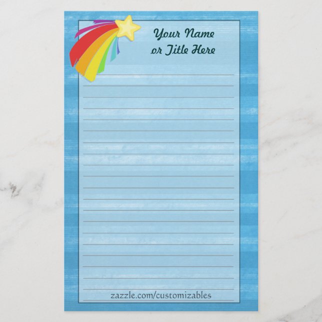 Papelería Efectos de escritorio de la estrella fugaz (Anverso)