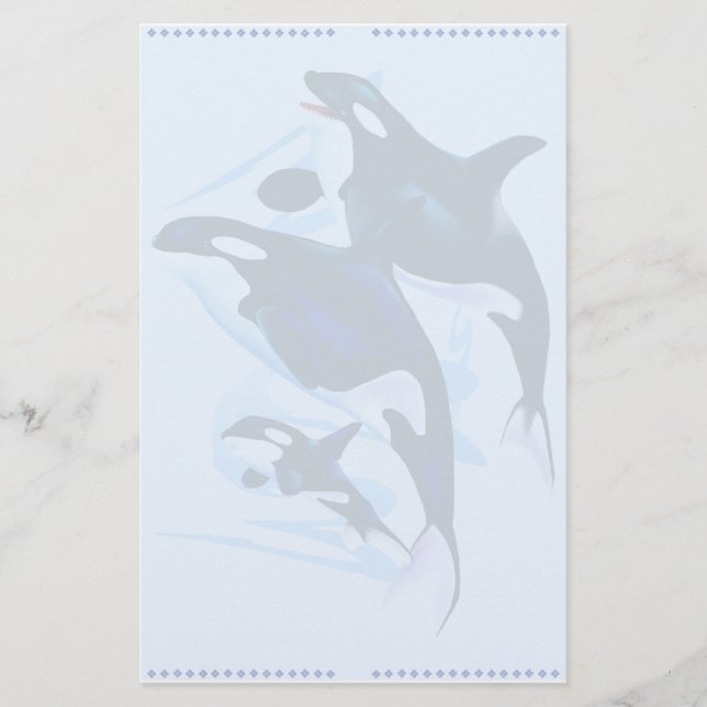 Papelería Efectos de escritorio de la familia de la orca (Anverso)