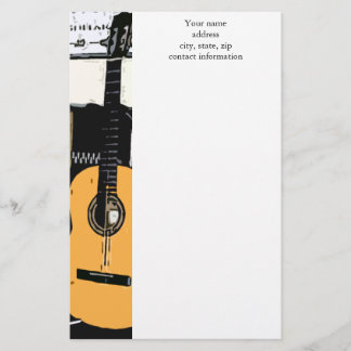 Papelería Efectos de escritorio de la guitarra de los azules