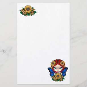 Papelería Efectos de escritorio de la hada del girasol
