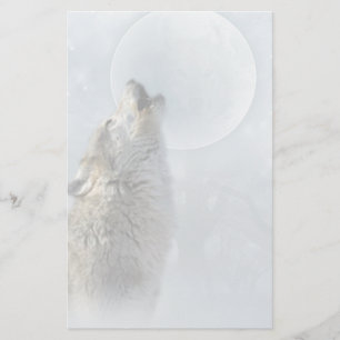 Papelería Efectos de escritorio de la luna azul del lobo
