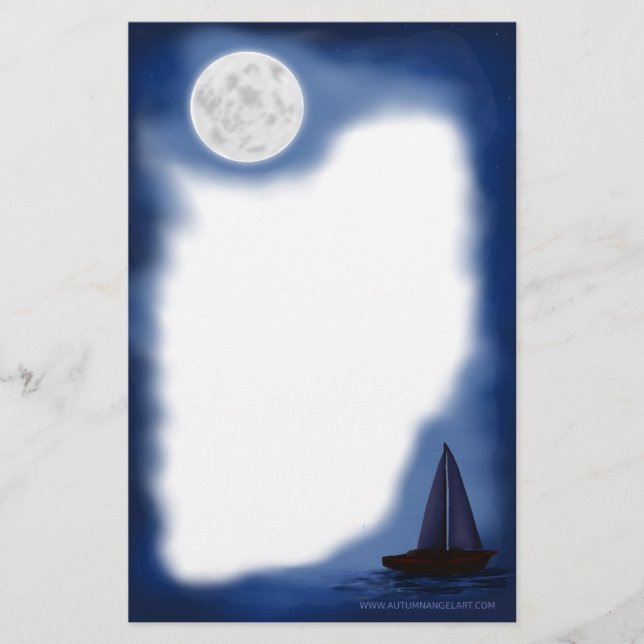 Papelería Efectos de escritorio de la luna de un marinero (Anverso)