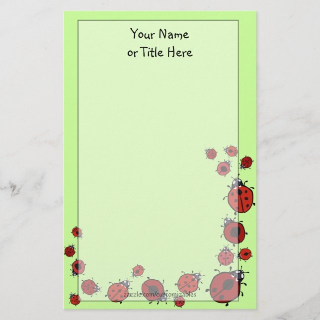 Papelería Efectos de escritorio de la mariquita (Anverso)