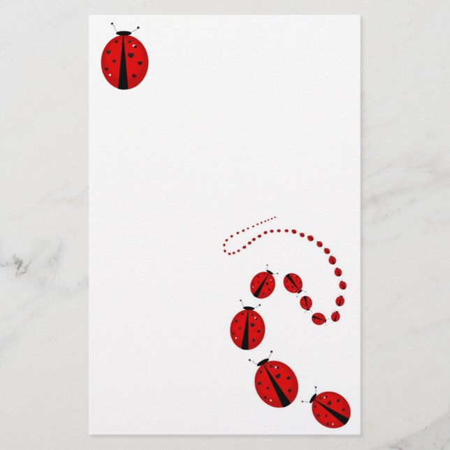 Papelería Efectos de escritorio de la mariquita (Anverso)