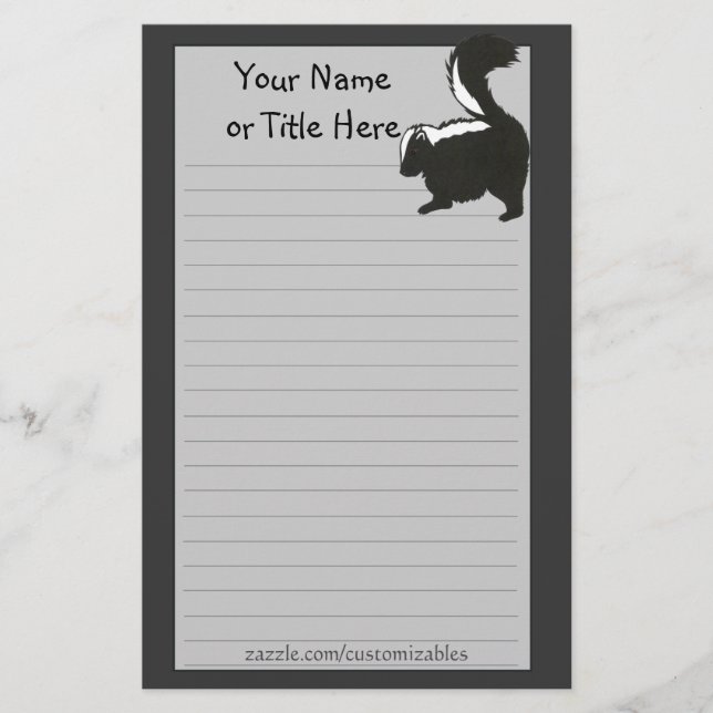 Papelería Efectos de escritorio de la mofeta (Anverso)