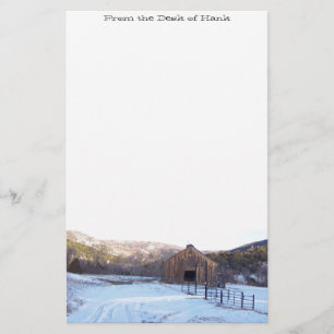 Papelería Efectos de escritorio de la nieve, del granero y