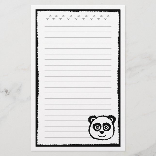 Papelería Efectos de escritorio de la panda (Anverso)