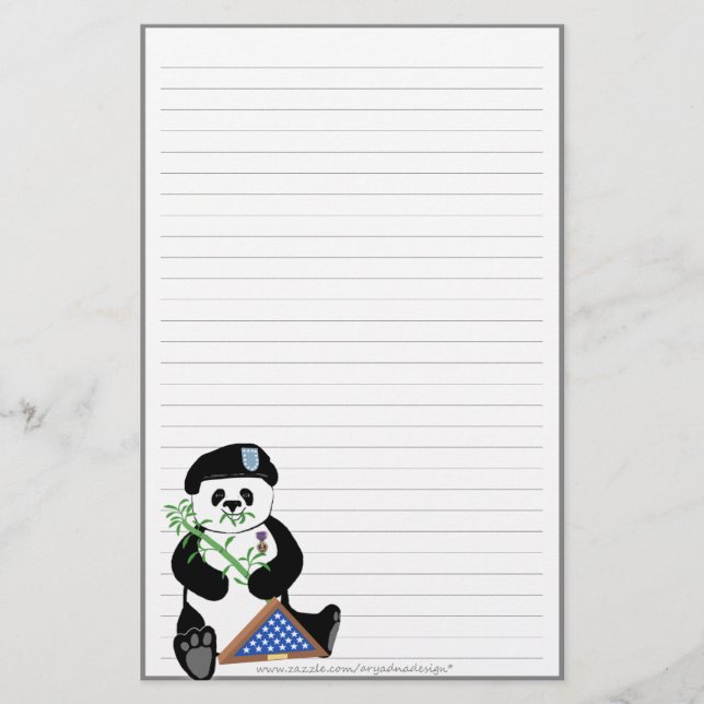 Papelería Efectos de escritorio de la panda del día de (Anverso)