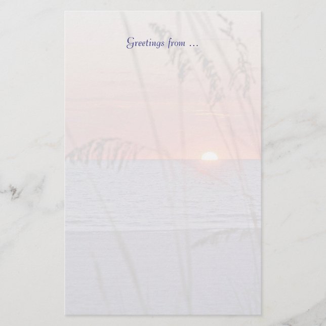 Papelería Efectos de escritorio de la puesta del sol de la (Anverso)