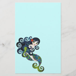 Papelería Efectos de escritorio de la sirena del Aquamarine