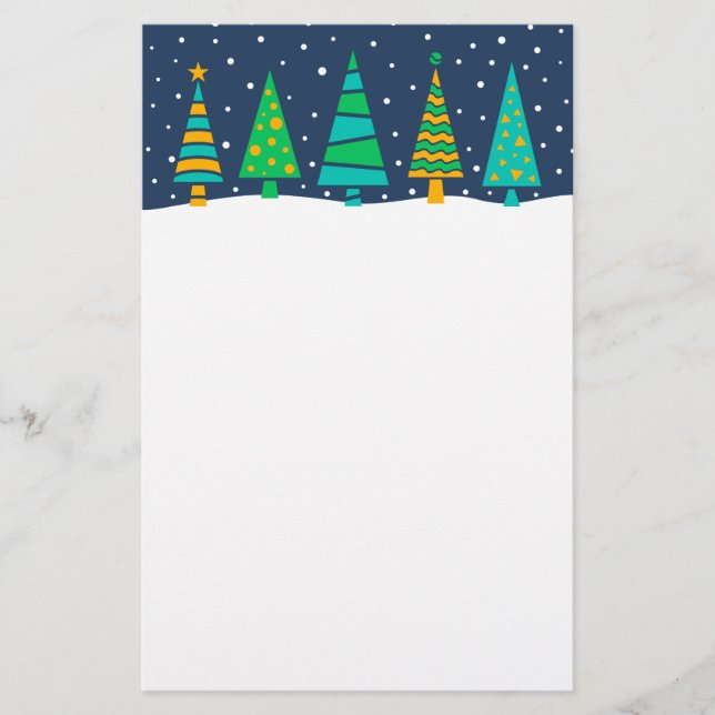 Papelería Efectos de escritorio de los abetos Nevado (Anverso)