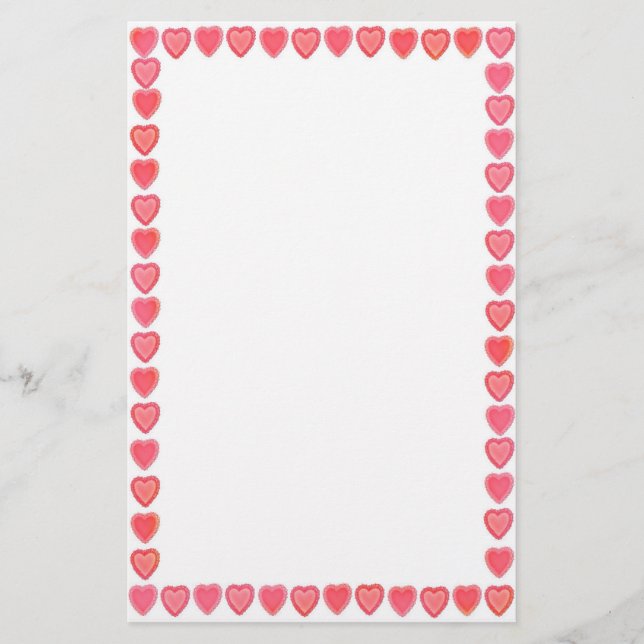 Papelería Efectos de escritorio de los corazones del cordón (Anverso)