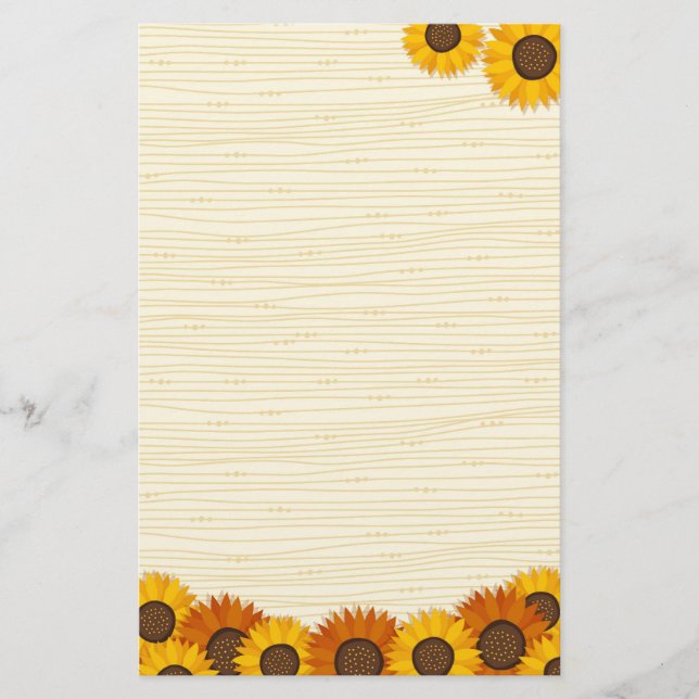 Papelería Efectos de escritorio de los girasoles (Anverso)