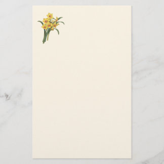Papelería Efectos de escritorio de los narcisos del vintage