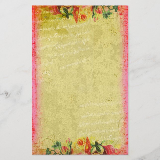 Papelería Efectos de escritorio de los rosas de la colección (Anverso)