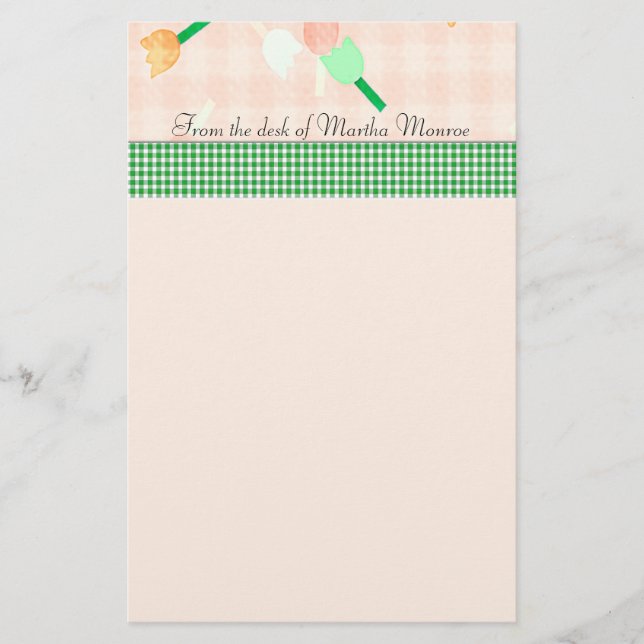 Papelería Efectos de escritorio de los tulipanes del (Anverso)
