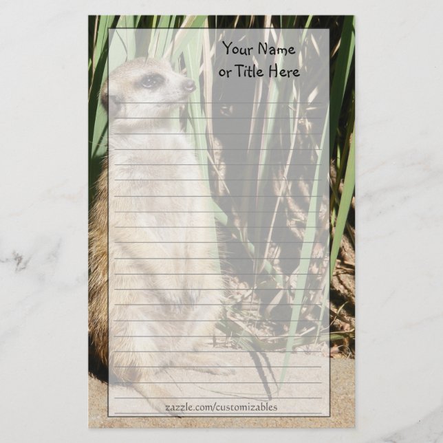 Papelería Efectos de escritorio de Meerkat (Anverso)