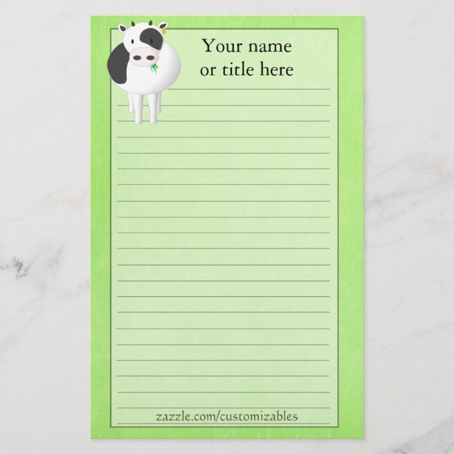 Papelería Efectos de escritorio de Moocow (Anverso)