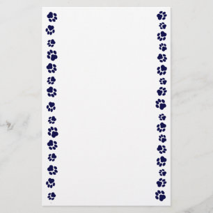 Papelería Efectos de escritorio de Pawprint de los azules