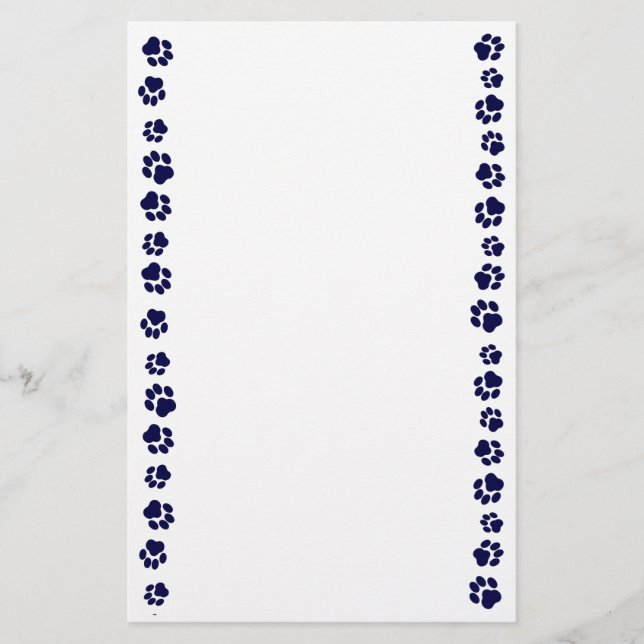 Papelería Efectos de escritorio de Pawprint de los azules (Anverso)