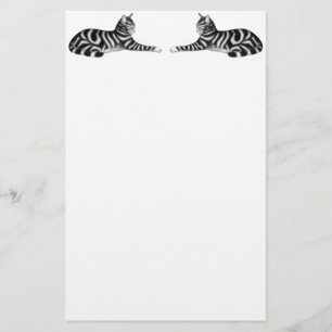 Papelería Efectos de escritorio de plata de los gatos de