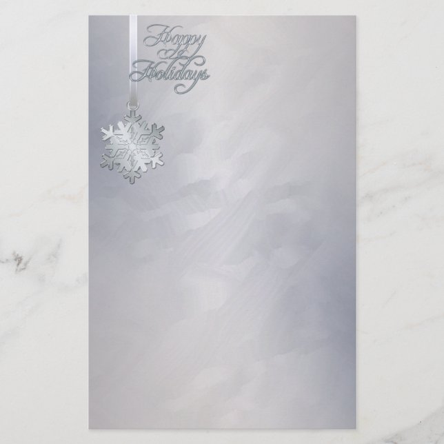 Papelería Efectos de escritorio de plata del día de fiesta (Anverso)