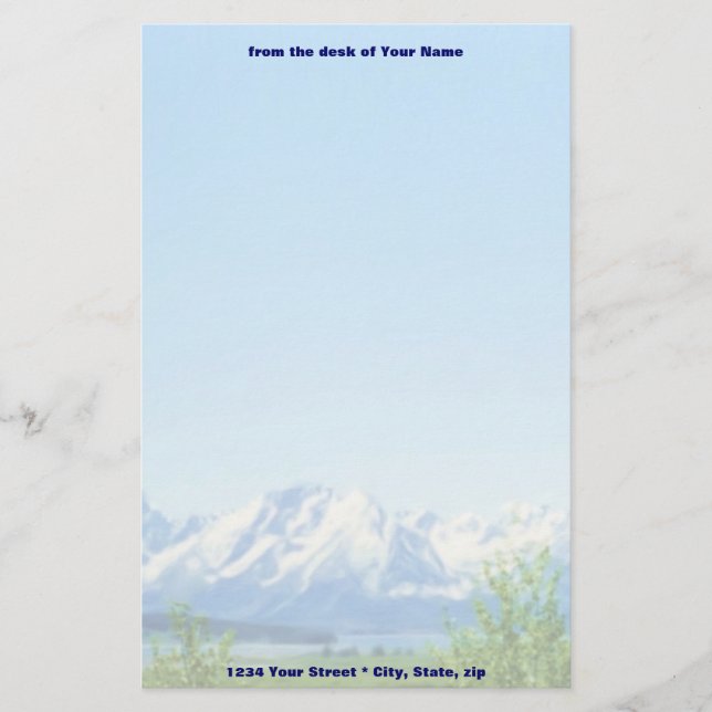 Papelería Efectos de escritorio de Tetons VISION de la (Anverso)