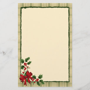 Papelería Efectos de escritorio del acebo del navidad