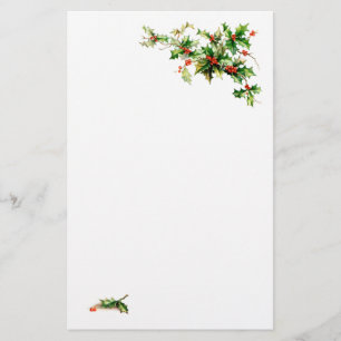 Papelería Efectos de escritorio del acebo del navidad