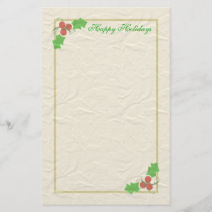 Papelería Efectos de escritorio del acebo del navidad