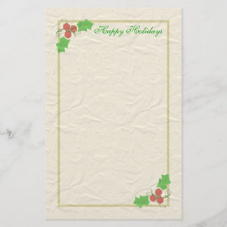 Papelería Efectos de escritorio del acebo del navidad