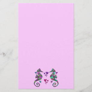 Papelería Efectos de escritorio del amor del caballo de mar