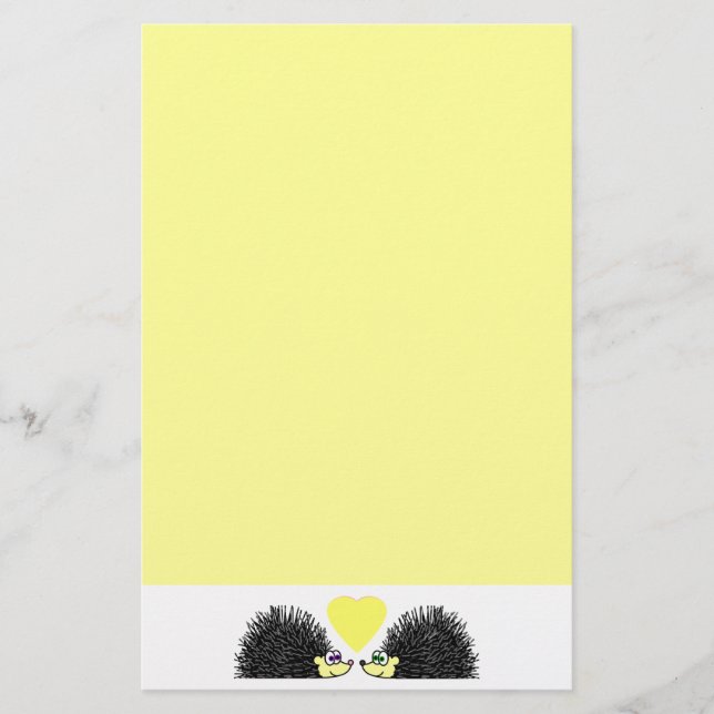 Papelería Efectos de escritorio del amor del erizo - (Anverso)