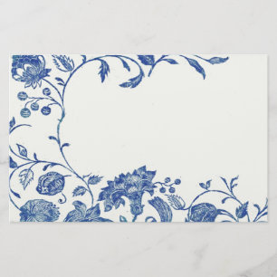 Papelería Efectos de escritorio del azul de Delft