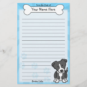 Papelería Efectos de escritorio del border collie de Kawaii