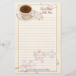 Papelería Efectos de escritorio del café de la flor de