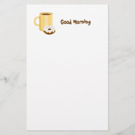 Papelería Efectos de escritorio del café y del buñuelo